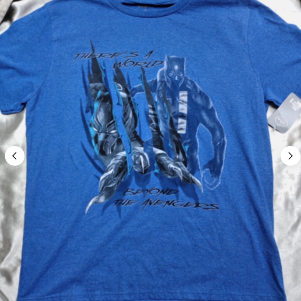 Disney Black Panther Beyond The Avengers character t-shirt blue szXL NWT